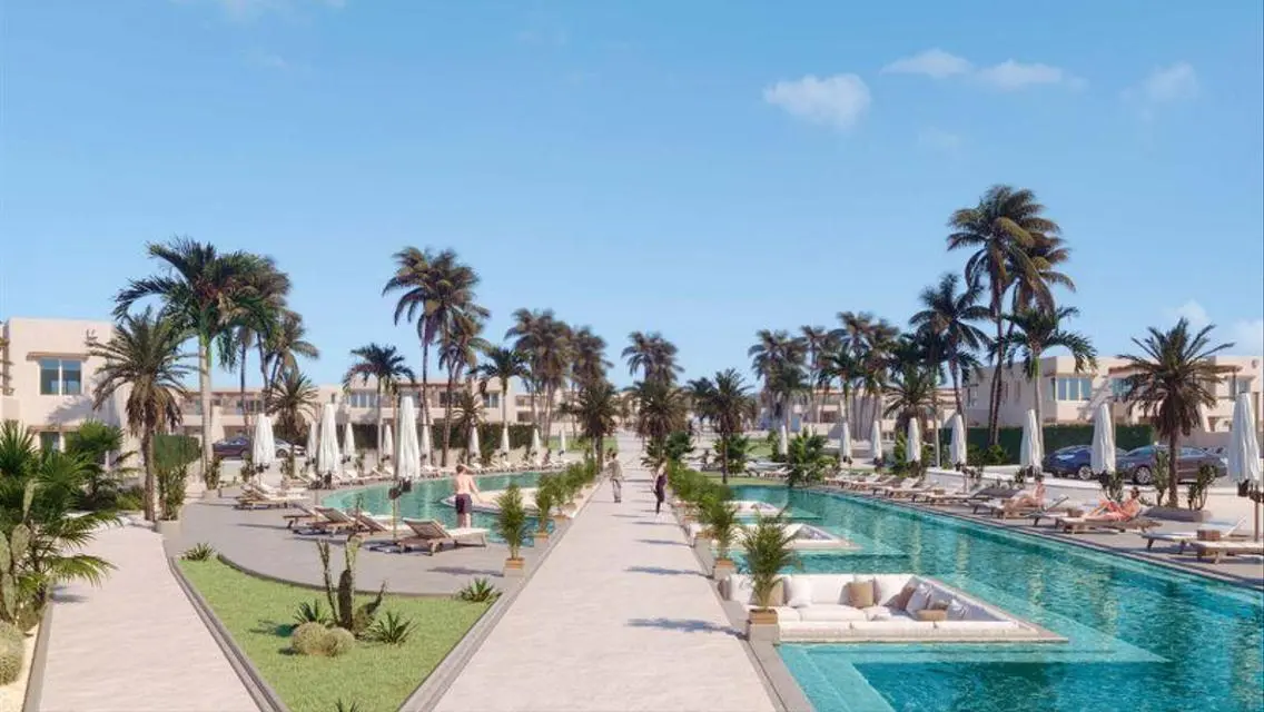 شالية للبيع في هاسيندا ويست متشطب وفيو علي البحر